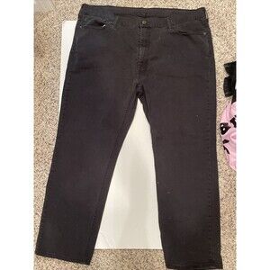 Levis 501XX Size 42x30 Black Denim Jeans 100% Cotton Button-Fly WPL423